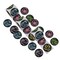 1 1/2" Glow in the-Dark Neon Dinosaur Paper Sticker Roll 100 Pc